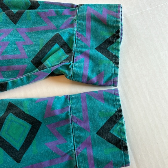 Vintage Wrangler L/S Aztec  Brushpopper Western  Cowboy Shirt. Size 16 1/2 x 35 - Picture 8 of 9